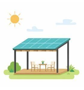 Solarbetriebene Veranda