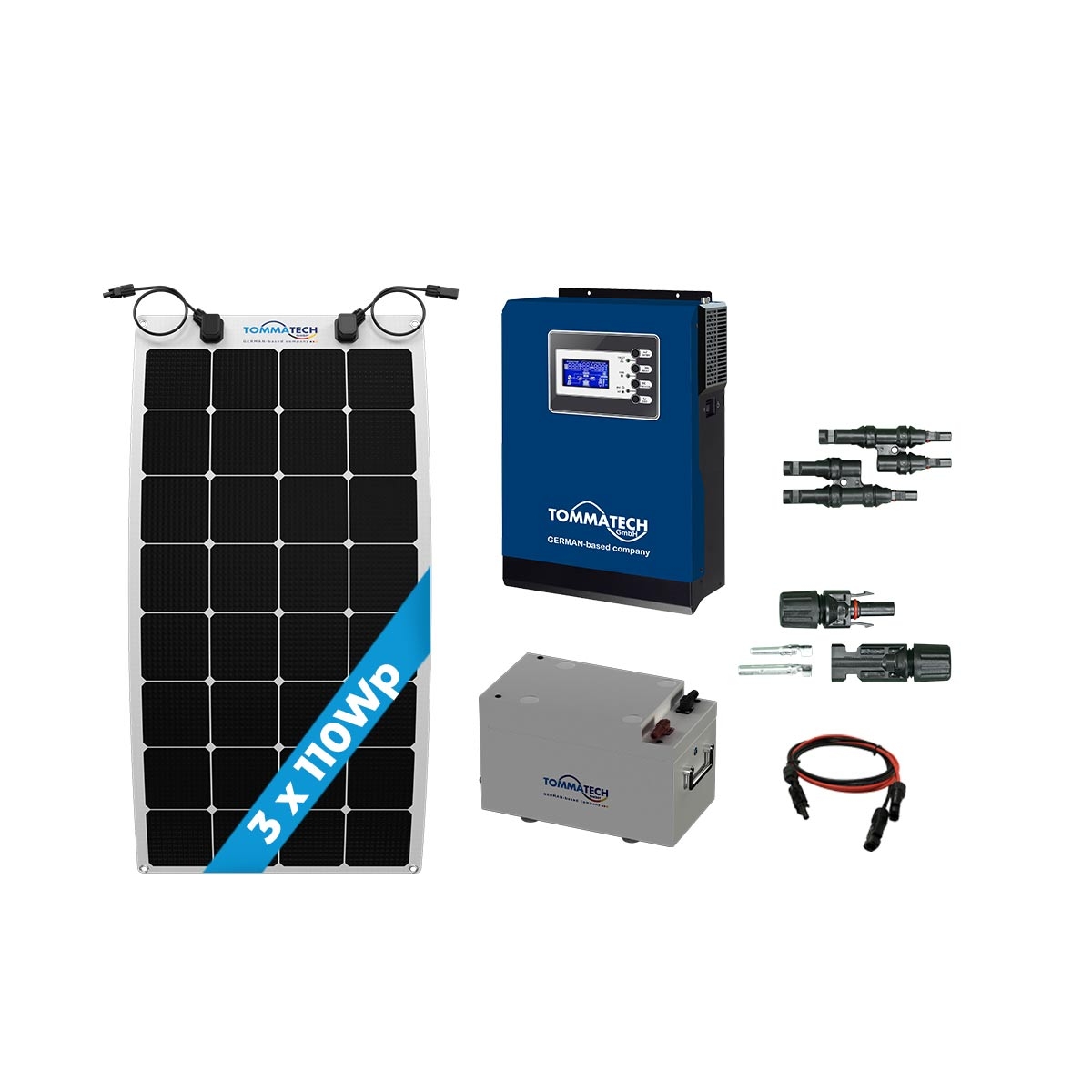 3 Panel(110Wp) 1kWe Off-Grid(12V) Solar Package