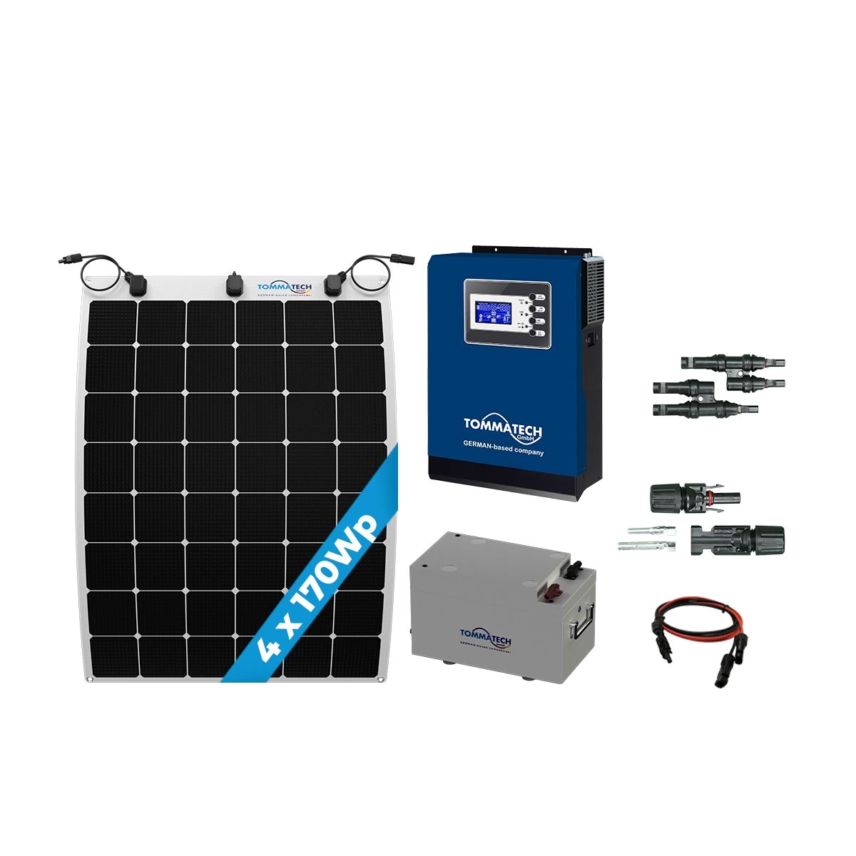 4 Panel (170Wp) 3KWE Off-Grid (24V) Solarpaket