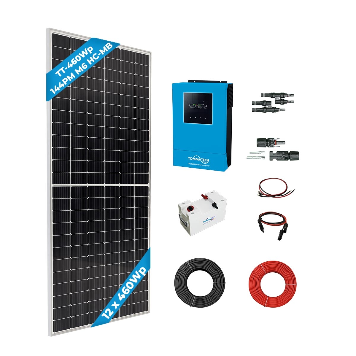 12 Panel(460Wp) 5.6kWe Off-Grid(48V) Solar Package