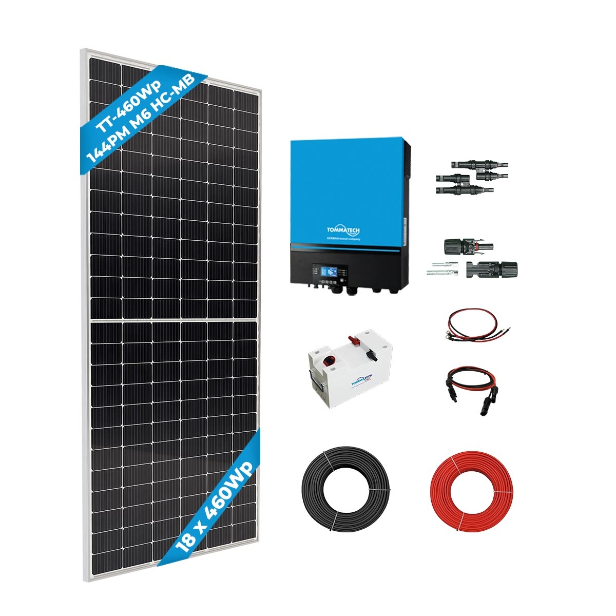 18 Panel(460Wp) 7.2kWe Off-Grid(48V) Solar Package
