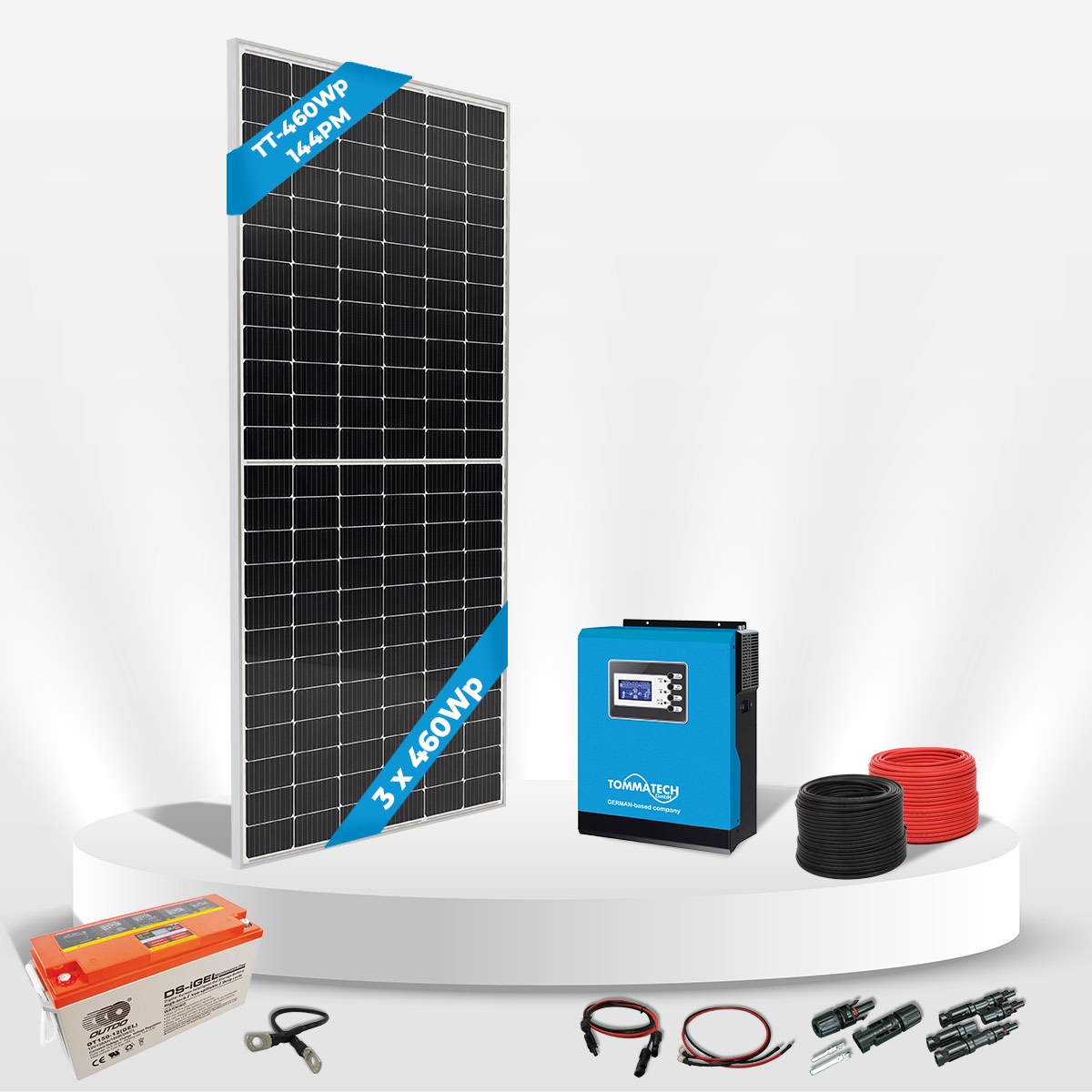3 Panel(460Wp) 3kWe Off-Grid(24V) Solar Package
