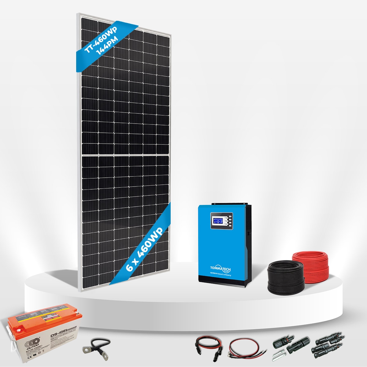 6 Panel(460Wp) 5kWe Off-Grid(48V) Solarpaket