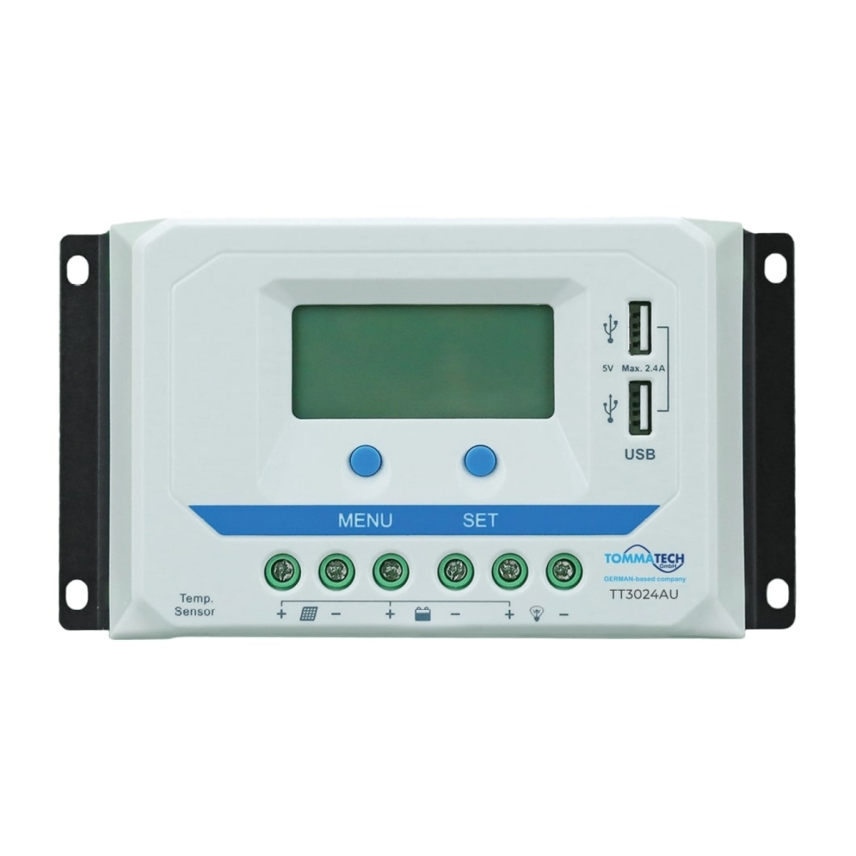 TommaTech 30A 12/24V 2USB PWM Charge Controller