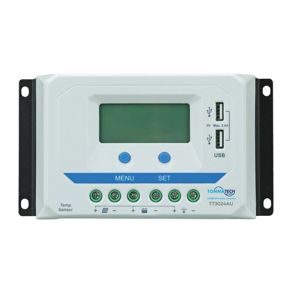 TommaTech 60A 12/24V 2USB PWM Charge Controller