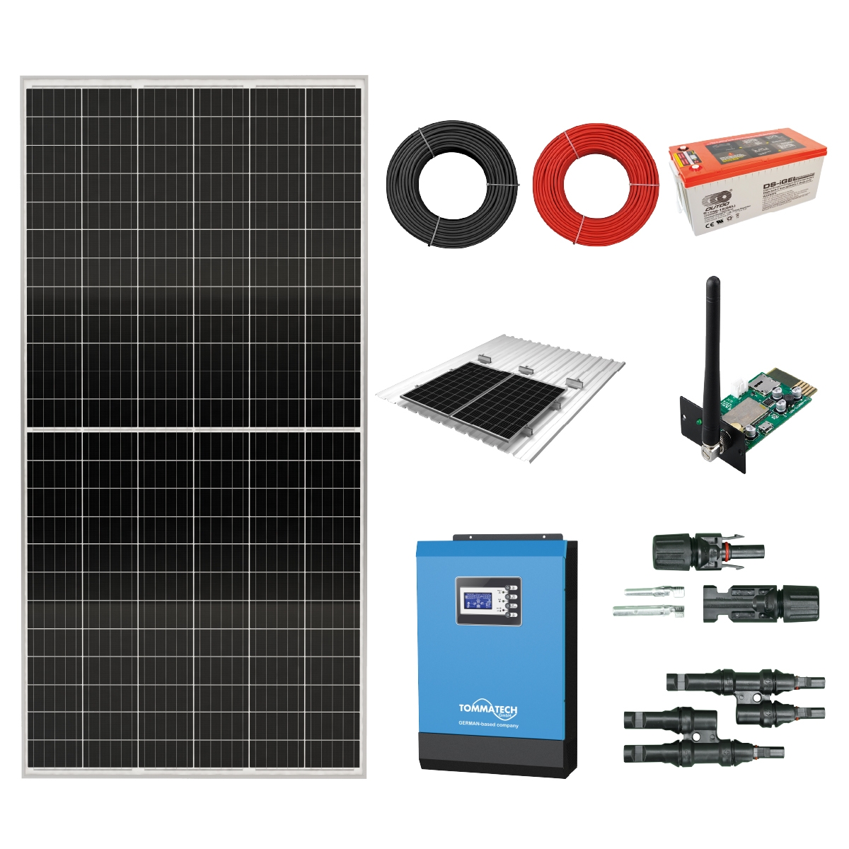 5kW / 1.82kWp / 19.2kWh / 1~ PWM Solar Off-Grid Solution