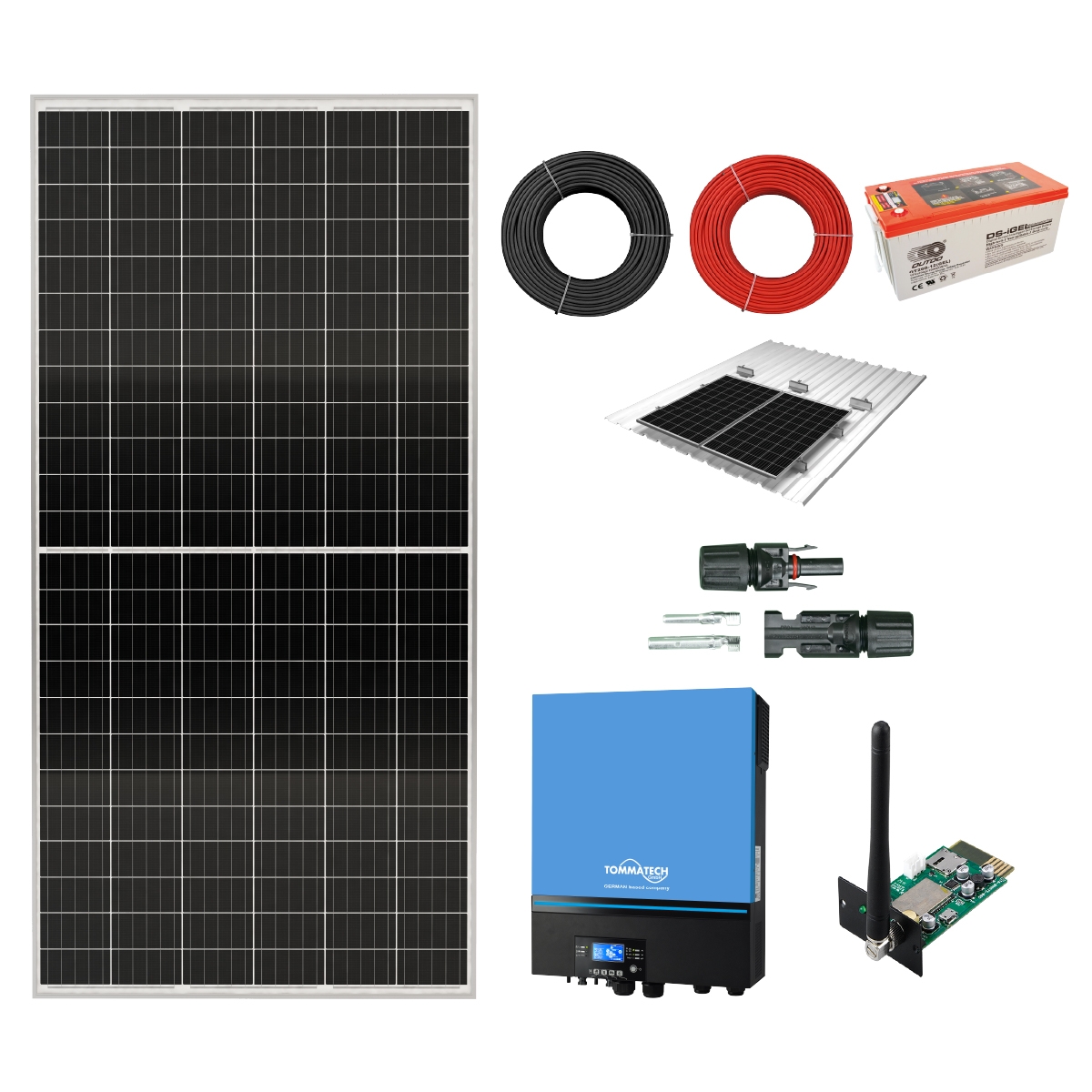 3.6kW / 3.64kWp / 19.2kWh / 1~ MPPT Solar Off-Grid Solution
