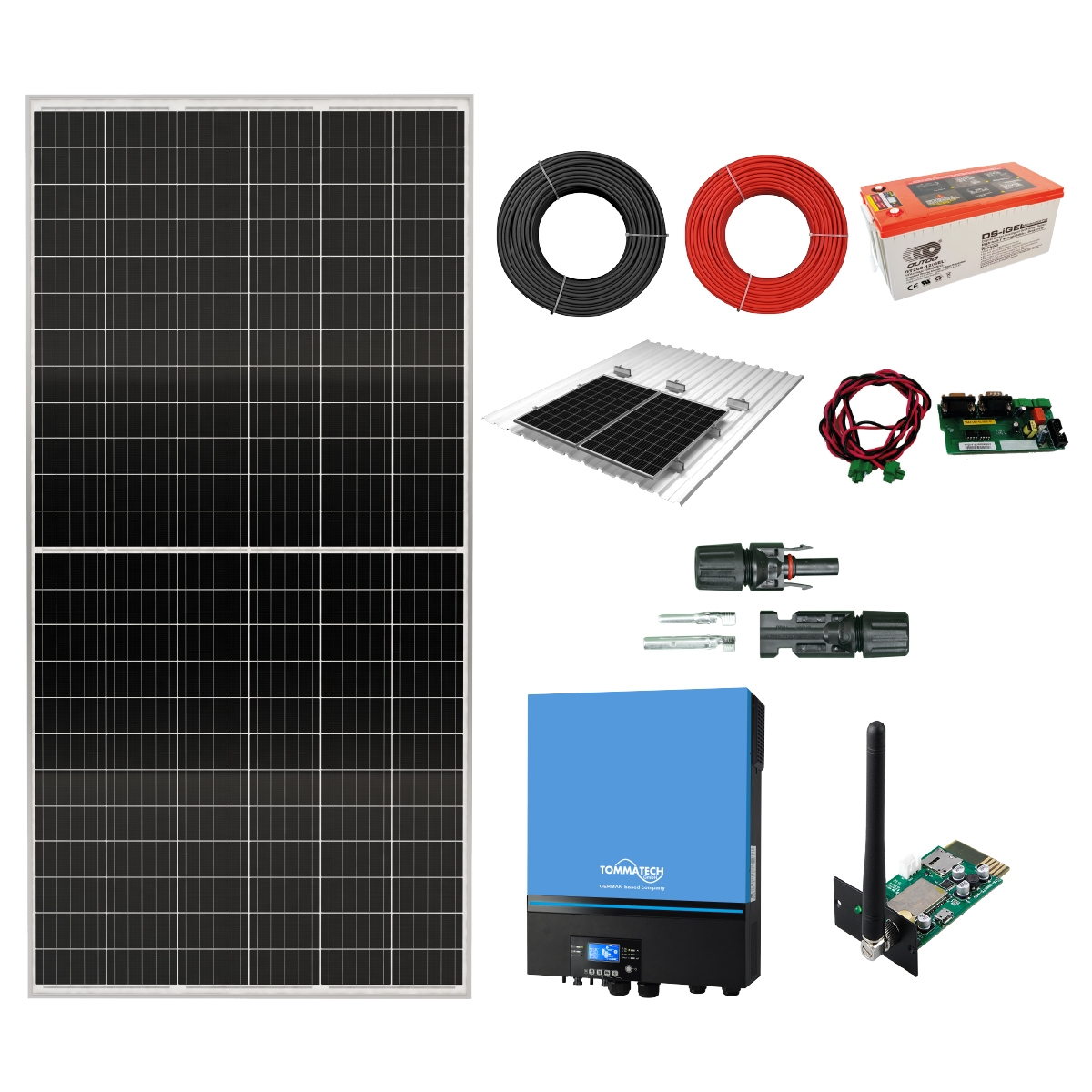 7.2kW / 7.28kWp / 38.4kWh / 1~ Dual MPPT Solar Off-Grid Solution