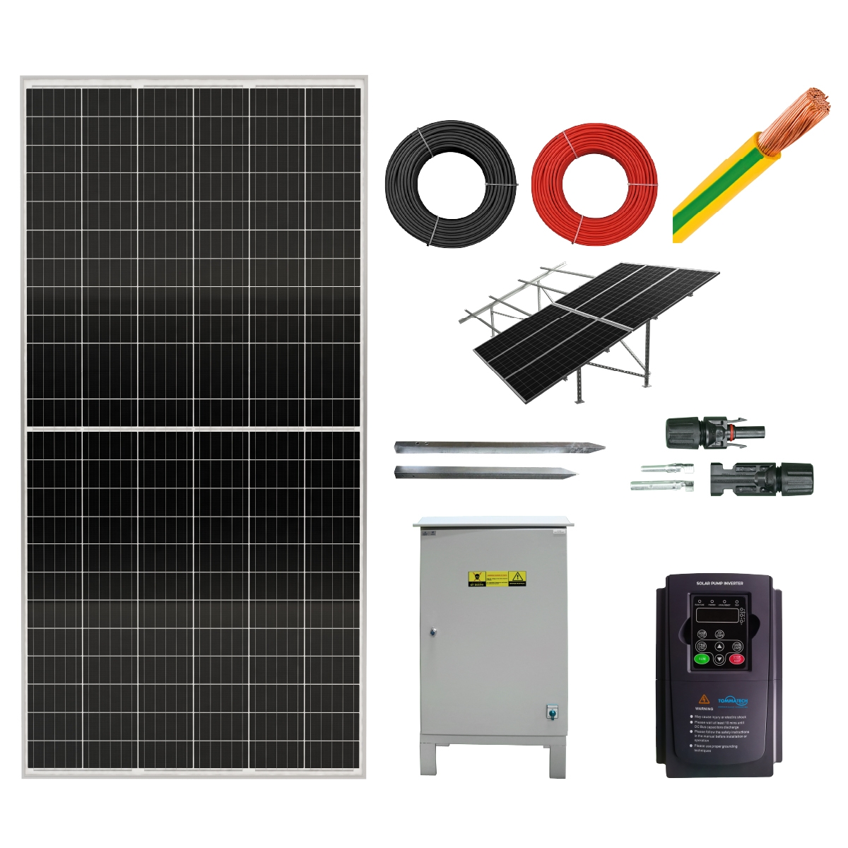 15HP-11 KW 3 ~ 380V Pump Solar Irrigation Solution
