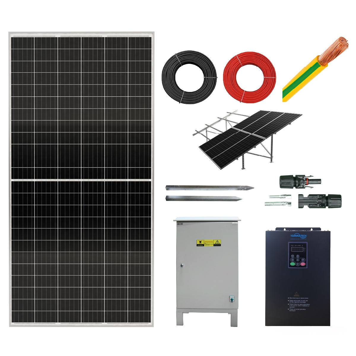 125HP-90 KW 3 ~ 380V Pump Solar Irrigation Solution